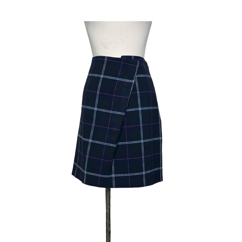 Banana Republic blue plaid preppy mini skirt size 6